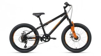 Детский велосипед ALTAIR MTB HT 2.0 DISC чернооранжевый рама 10,5"