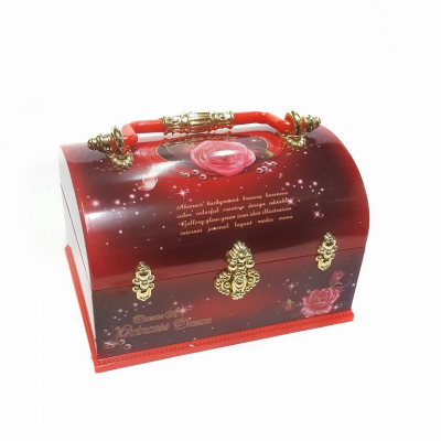 Музыкальная шкатулка Сундучок Красный с танцующей балериной+ ПОДАРОК