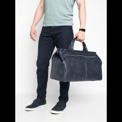 Кожаный саквояж Otranto Premium blue (арт. 4006-19)