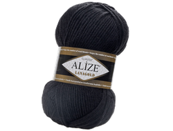 Lanagold (Alize) пряжа цвет №60 черный
