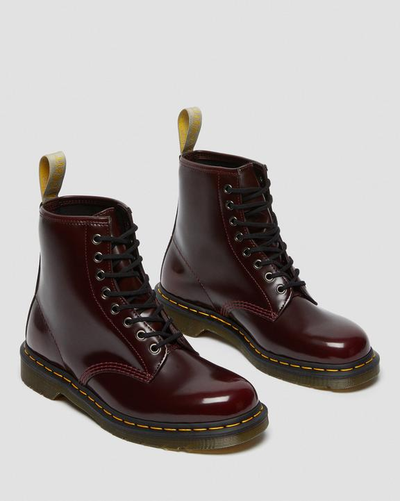 Ботинки Dr Martens Vegan 1460 Cherry Red Oxford Rub Off