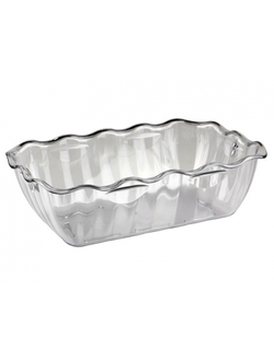 Салатник с волнистым краем ударопрочный 330х265х80 мм, прозрачный