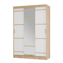 Сакура Шкаф-купе 1,5м (1500*2216*614мм), дуб сонома/белый