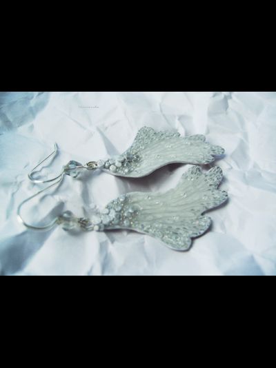 "Крылышки Облачной Феи", серьги в стиле фэнтези