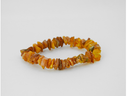 Браслет из необработанного натурального янтаря на резинке