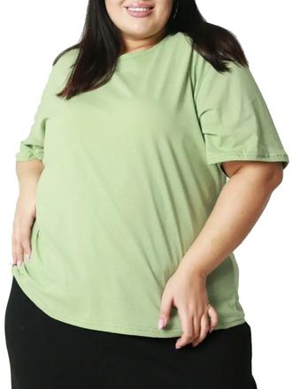 Женская футболка  из хлопка БОЛЬШОГО размера Арт. 2975-2187 (цвет оливковый) Размеры 48-80