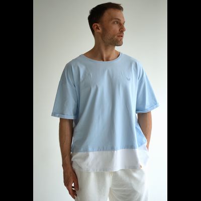 МУЖСКАЯ ФУТБОЛКА ГОЛУБАЯ "ПРИЯТНО"