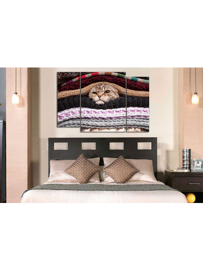 Модульная картина "Кот в тепле"