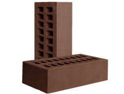 Кирпич облицовочный Коричневый Гладкий 1 NF 250х120х65 М125-200 Красная гвардия