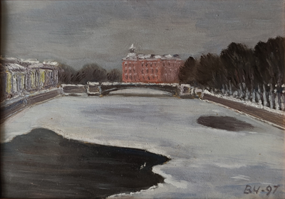 "Храм у Машука" картон масло Чепурко В.А. 2003 год