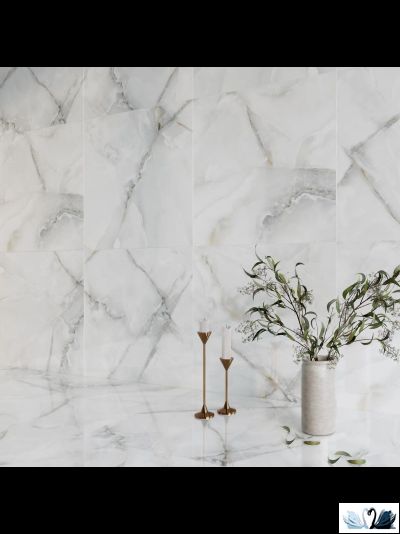 Керамогранит Eurotile Оникс Грис 60x60 см, глянцевый, светло-серый