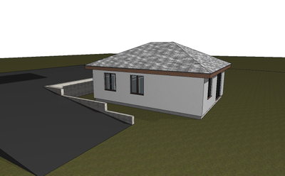 Одноэтажный дом с тремя спальнями 78м² (S14)