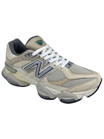 New Balance 9060 Cream Brown Grey женские