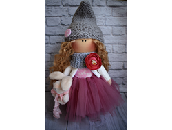 Розовая гномочка