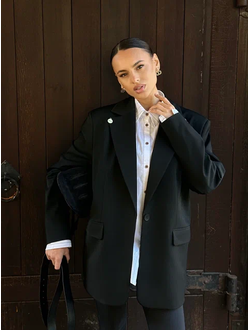 Жакет свободного силуэта (черный)