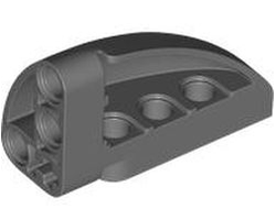 Technic, Panel Curved 5 x 3 x 2 Corner Quarter Ellipse, Right, Dark Bluish Gray (2442 / 6422627 / 6498839)