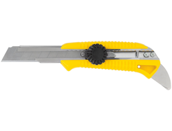 Нож технический 18 мм усиленный, вращ.прижим, с пяткой FIT 10256