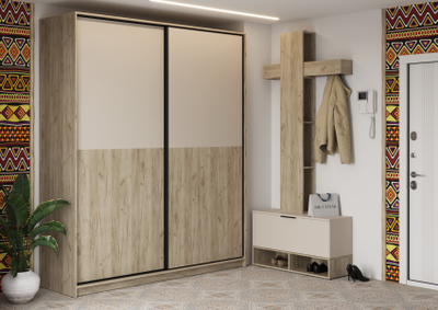 Бохо ШК-005 шкаф-купе Дуб Крафт Серый/Кашемир