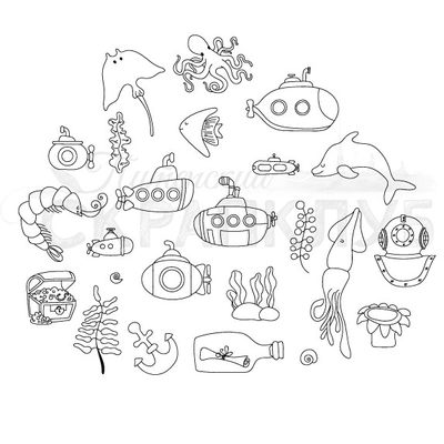 ФП набор штампов "Желтая субмарина"