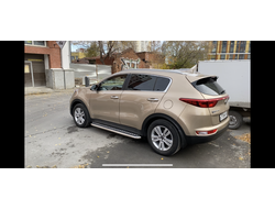 Пороги с накладным листом d53 Kia Sportage 4 (2015-2018)