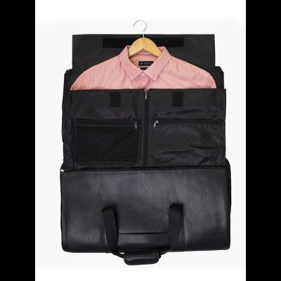 Кожаный портплед / дорожная сумка Milano black 
(арт. 4035-91)