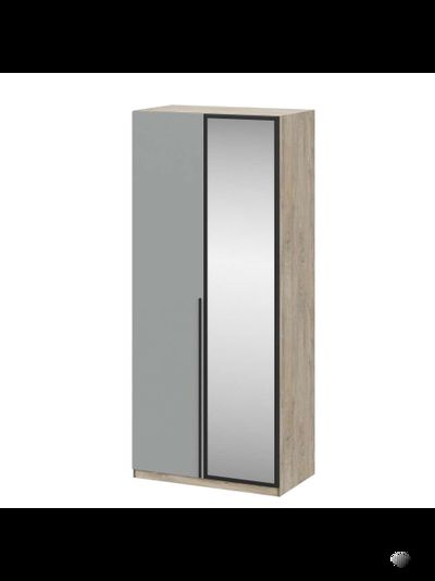 Этна шкаф Ш 57*100 Дуб эндгрей/Софт грей с зеркалом