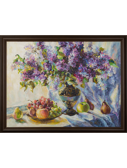 Натюрморт Букет сирени на окне Круглова Ирина