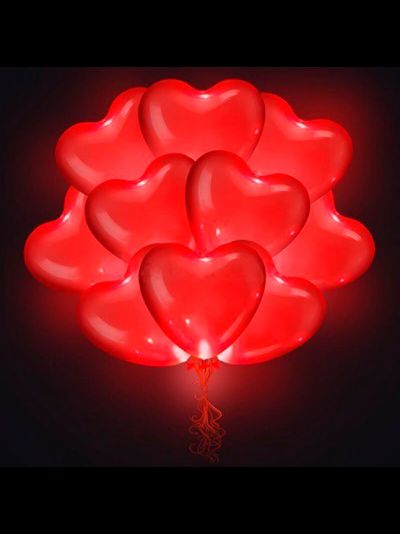 Шар 30 см Светящийся, Сердце