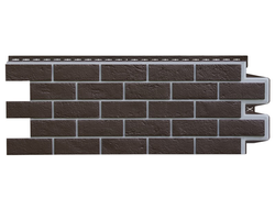 Фасадная панель "Состаренный кирпич", цвет шоколадный, серия премиум | Grand Line