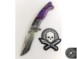 Складной нож DAMASCUS COLORFUL FLIPPER LUO