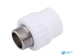 Муфта переходная с наружной резьбой VALFEX 20-1/2" белый