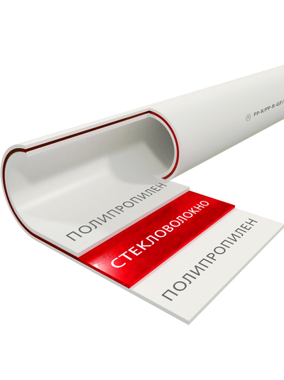 Труба полипропилен. PPRC армир.стекло  Ду25 Ру20