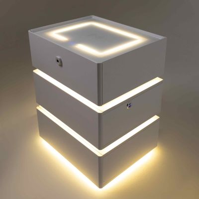 Умная тумбочка с отпечатком пальца | белая