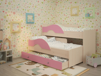 Детская выкатная кровать МТ - КА 16 (160/150 х 80 см)  + 200 бонусов