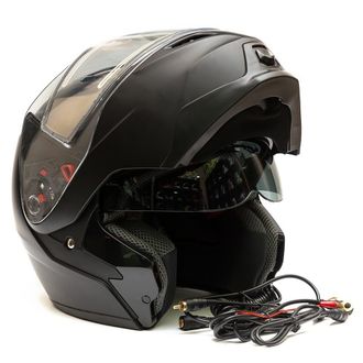 Снегоходный шлем модуляр G-339 SNOW BLACK MATT фото
