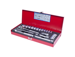 Набор торцевых головок с принадлежностями 3/8", двенадцатигранные, 6-22 мм 22 предмета KING TONY 3023MR