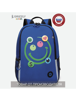 Рюкзак школьный GRIZZLY RB-351-8 синий