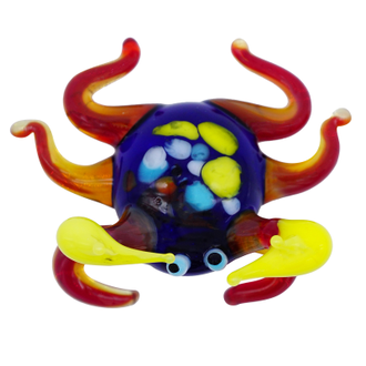 Стеклянная фигурка "Краб" плоский