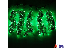 Спайдер 5 Нитей по 20 м, IP 54 , постоянное свечение Светодиодная гирлянда  Зеленый