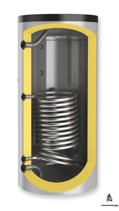 Бак аккумуляторный отопительный Eldom 1500 литров с теплообменником, неэмалированныййй