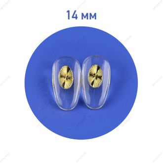 Носовые упоры PVC мягкие Gold 14 мм, каплевидные, под винт (10пар)