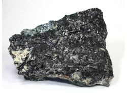 Турмалин чёрный в породе, брейнерит, талькохлоритовый сланец, Свердловскаая обл., п. Шабры (130*100*45 мм, 623 г) №17891