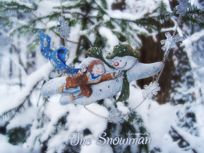 "The Snowman by Raymond Briggs". Волшебное зимнее колье в винтажном стиле