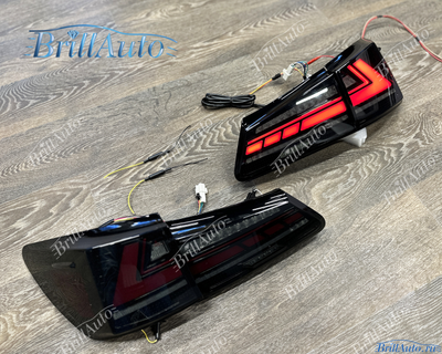 Стопы Lexus IS 05-12 черные с анимацией