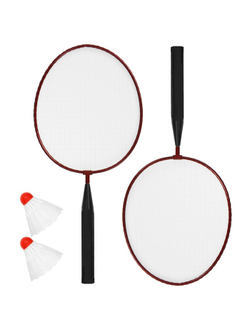 Набор для бадминтона ONLYTOP: 2 ракетки, 2 волана, цвета МИКС