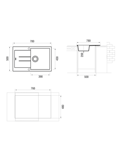 Мойка LONGRAN Amanda AMG780.500