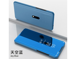 Зеркальный чехол-книжка для Xiaomi Redmi Note 8 Pro (синий)