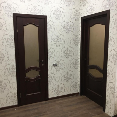 ЛАЙНДОР (УЛЬЯНОВСК)/ МОДЕЛЬ АМЕЛИЯ/ ПОЛОТНО ОСТЕКЛЕННОЕ/ НАТУРАЛЬНЫЙ ШПОН САПЕЛИ (САПЕЛЕ)/ ТОН 10 (КРАСНОЕ ДЕРЕВО)