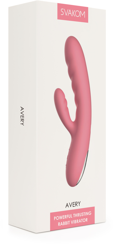 S59-SP Мощный вибратор-кролик с функцией пенетрации Avery Strawberry Pink