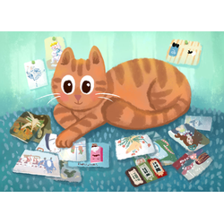 D0565 Котик с открытками